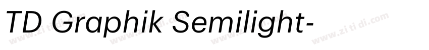 TD Graphik Semilight字体转换 TD Graphik Semilight字体转换
